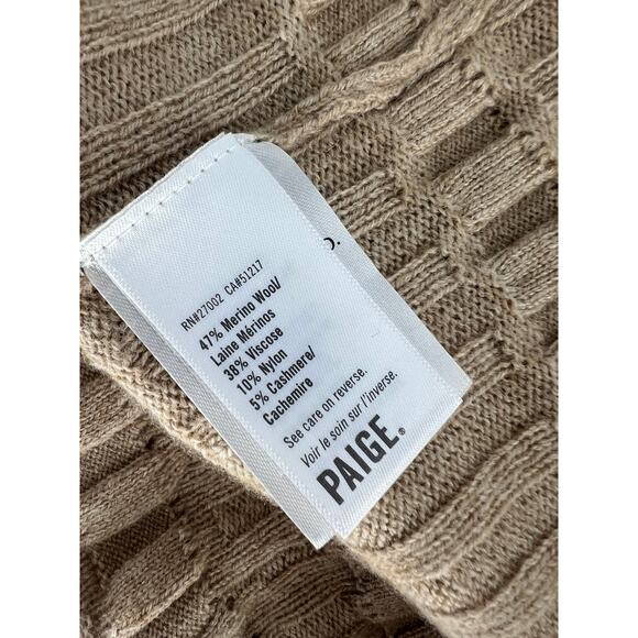 Paige Dune Collared Merino Wool Polo Shirt in Camel - Picture 11 of 11